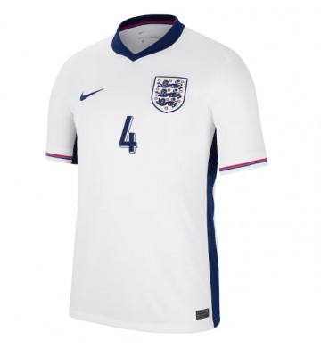 England Declan Rice #4 Hjemmebanetrøje EM 2024 Kortærmet